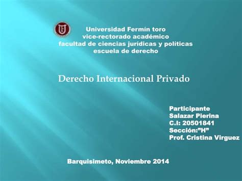 Derecho Internacional Privado Ppt