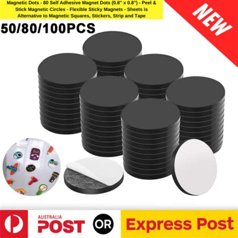 100pcs Adhesive Magnets For Crafts Flexible Round Magnets With Adhesive