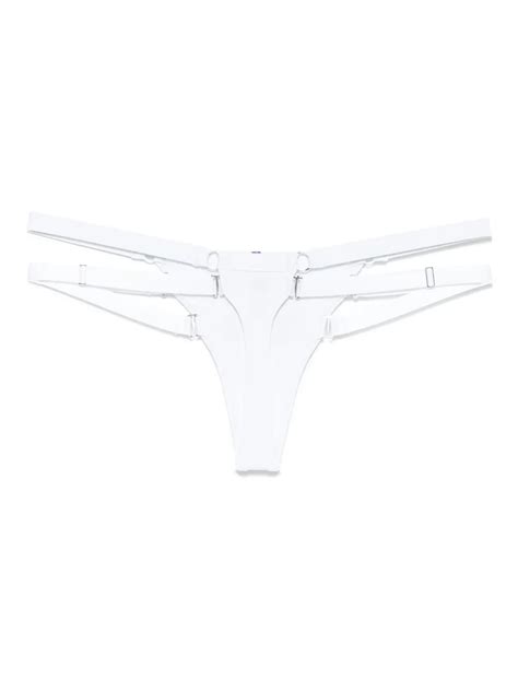 Maison Close Fatale String Bikini Bottoms White FARFETCH