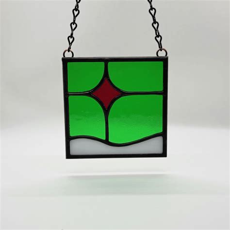 Stained Glass Suncatcher Star And Wave Glass Art Art Glass Glass Decor Home Accents Window