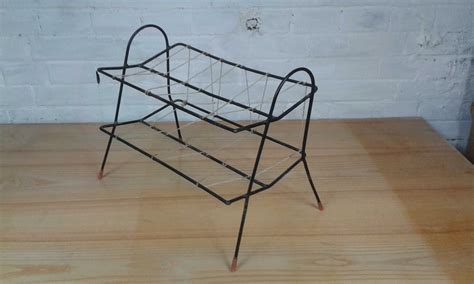 Stary Gazetnik Druciany PRL Metaloplastyka Design Lata 60 70 Vintage