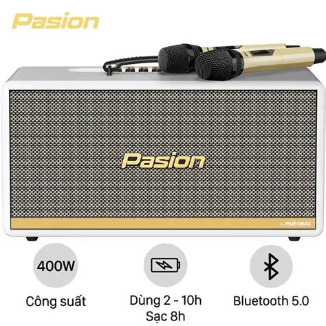 Loa Di Động Xách Tay Paramax Pasion 2c Màu Trắng Giá Rẻ Giao Ngay