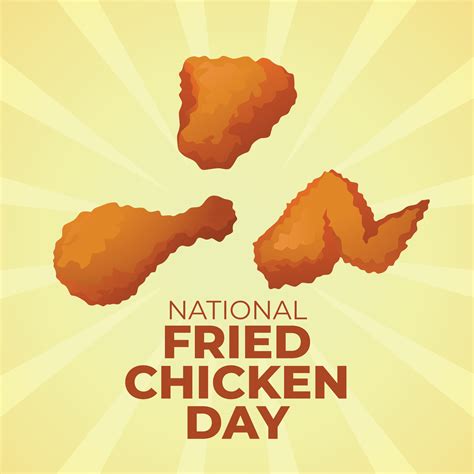 vector graphic of National Fried Chicken Day good for National Fried ...