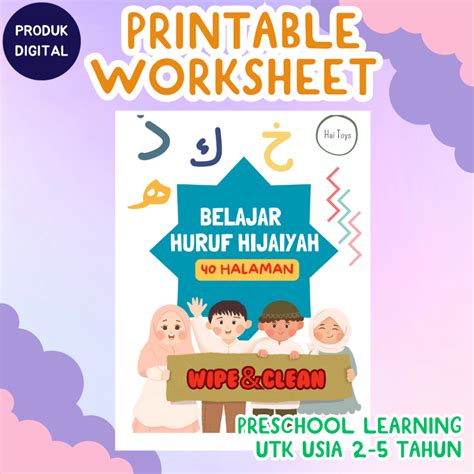 Jual Printable Worksheet Activity Lembar Belajar Aktivitas Anak Usia