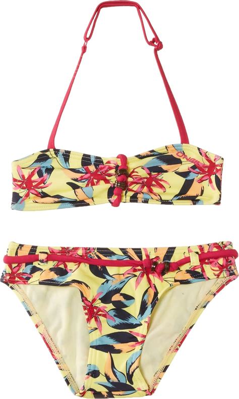 O Neill O Neill Mädchen Flower Bandeau Bikini Set Bikinis Amazon de Bekleidung