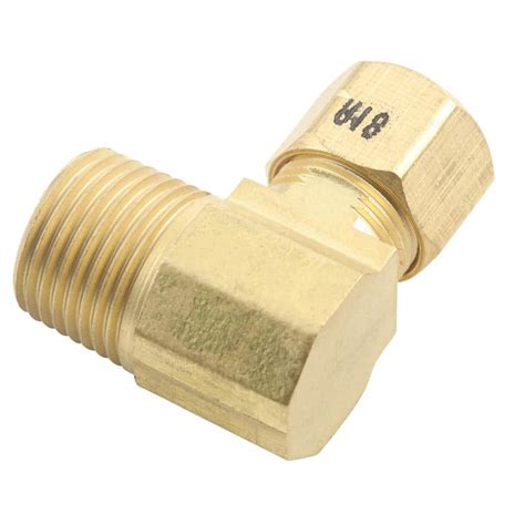 3 8 In Od Compression X 3 8 In Mip 90 Degree Brass Elbow Adapter