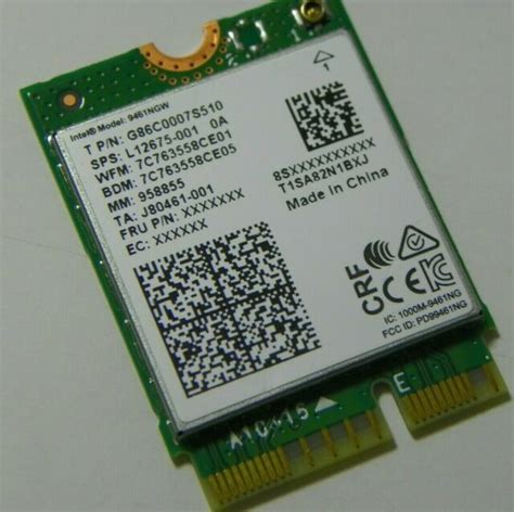 HP L12675-001 Intel Dual Band Wireless-ac 9461NGW BT NGFF G86c0007s510 ...