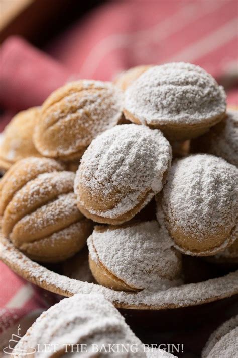 Walnut Shaped Cookies With Dulce De Leche Filling Let The Baking