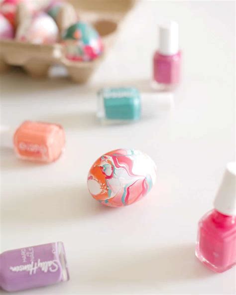 Diy Nail Polish Marbled Eggs Hello Glow