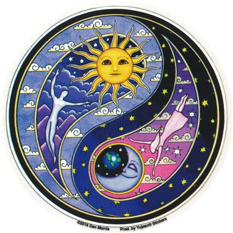 Celestial Yin Yang Window Sticker Decal Peace Resource Project