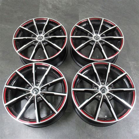 4枚セット中古LUXALES PW X2 17x7 0 53 114 3x5 BK P R M 国内最大級輸入タイヤホイール