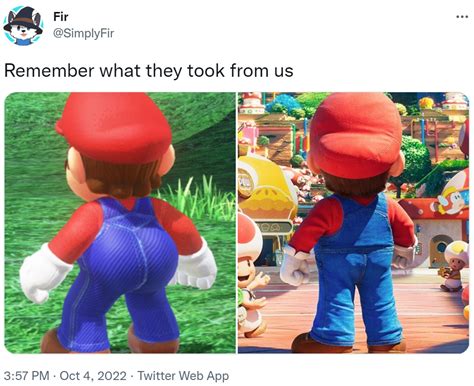 Remember What They Took From Us Mario S Flat Butt Know Your Meme