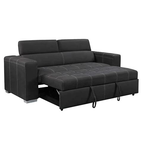 Buy Faux Leather Folding Sofa Bed Couch Sleeper, Modern Soft Loveseat ...