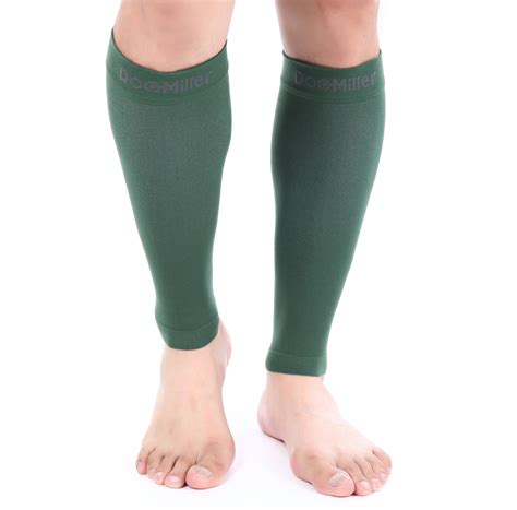 Premium Calf Compression Sleeve 20 30 Mmhg Dark Green By Doc Miller