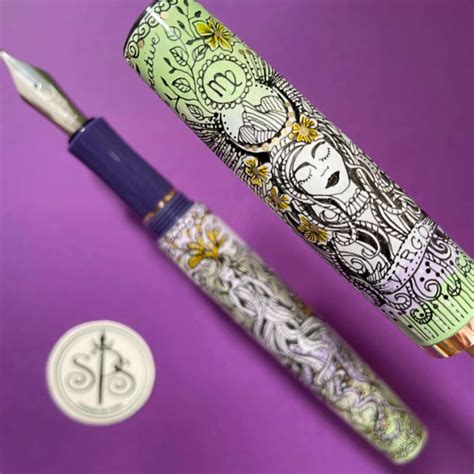 Virgo Hand Crafted Hand Painted Fountain Pen Stanford Pen Studio