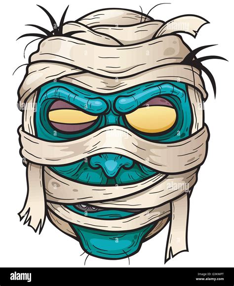 Vector Illustration Of Cartoon Mummy Face Stock Vector Image And Art Alamy