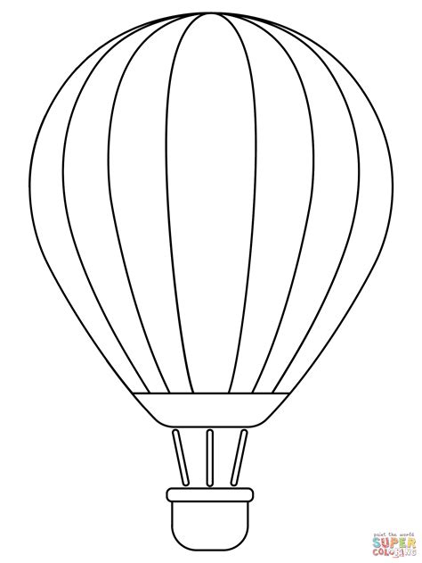 Hot Air Balloon Printable Template