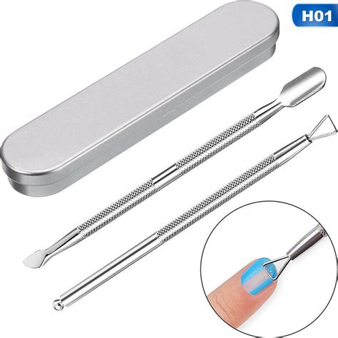 Stks Set Rvs Cuticle Pusher Nail Art Pedicure Ma Grandado