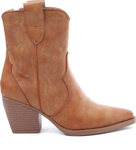 Weloveshoes SmileFavorites Dames Cowboylaarzen Met Hak Kort