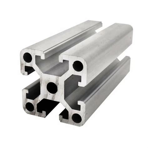 T Slot Profile Silver Aluminium Extrusion Section For Construction At