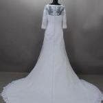 A Line Sweetheart Court Train Lace Organza Wedding Dress On Luulla