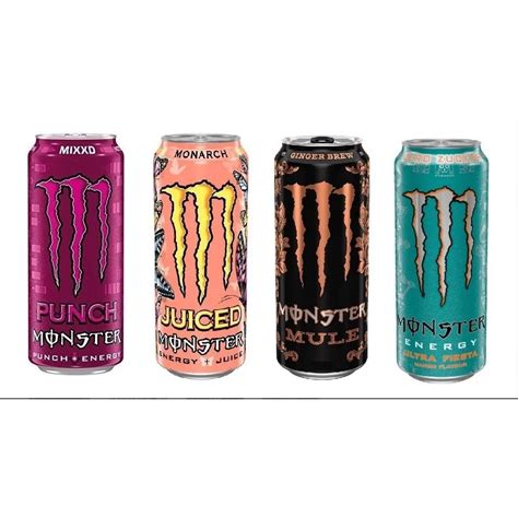 Monster Energy Drink Importadas 500ml Conjunto 4 Unidades Shopee Brasil