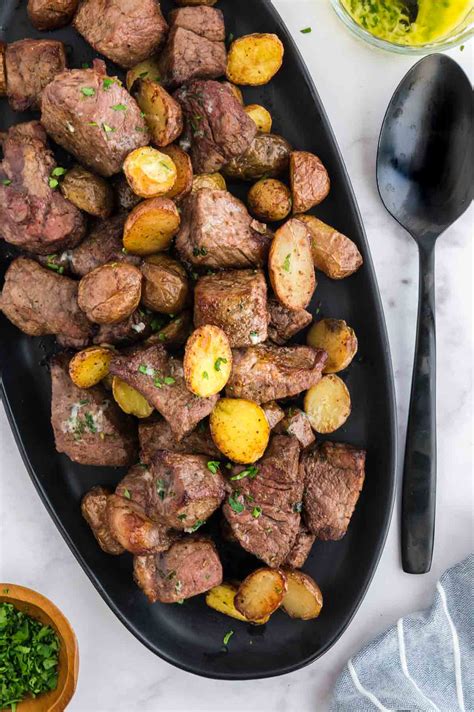 Air Fryer Steak Bites W Crispy Potatoes West Via Midwest