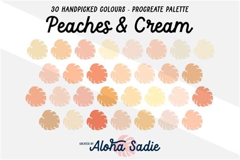 Peaches And Cream Procreate Colour Palette Swatch