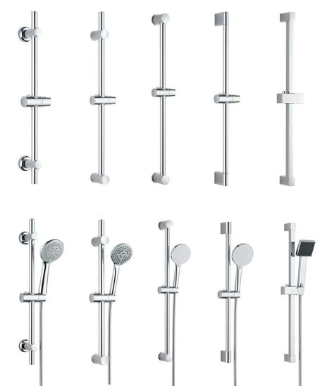 Chrome Adjustable Bathroom Shower Riser Rail Bracket Shower Head Holder