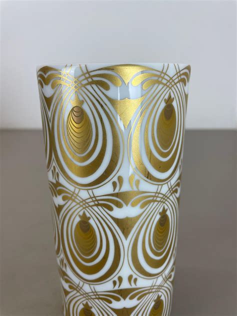 golden Porcelain Vase by Björn Wiinblad Rosenthal Studio Line Germany