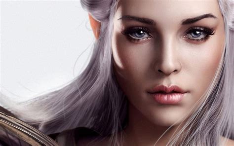 720p Free Download High Elf Pretty Elf Bonito Cg Woman Fantasy 3d Girl Face Gorgeous