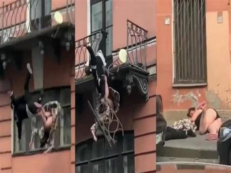 Insolite Un Couple Tombe Du Balcon Dun Immeuble Et Atterrit Au Sol