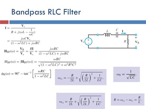 Band Pass Filter Equation