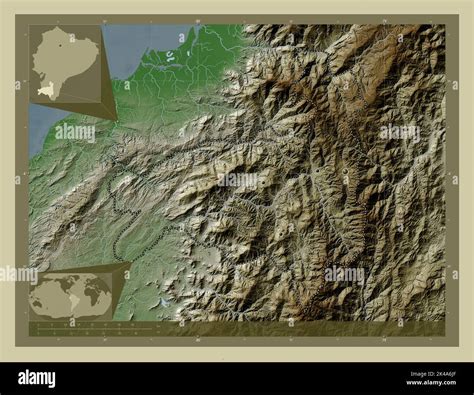 Loja Provincia De Ecuador Mapa De Altura Coloreado En Estilo Wiki Con