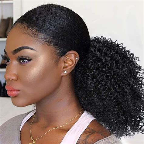 Buy Yebo Drawstring Ponytail Afro Kinky Curly Ponytail Extension Short