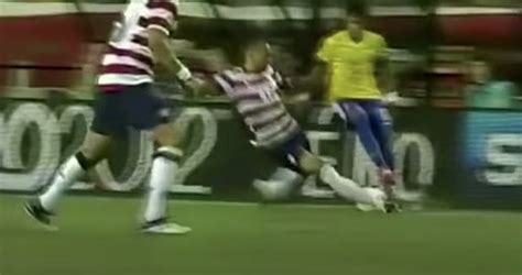 Jermaine Jones' Brutal Tackle on Neymar - Soccer Training Info