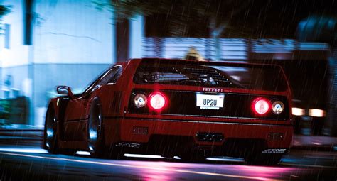 Ferrari Ferrari F40 Red Cars Vehicle Car Hd Wallpaper