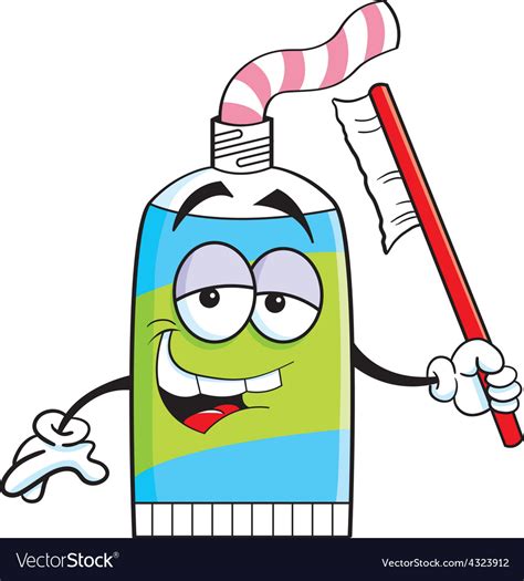 Cartoon tube of toothpaste Royalty Free Vector Image