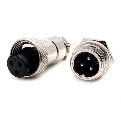 Разъем GX12M-3B штекер 3pin, GX12M-3A гнездо 3pin - купить с доставкой ...