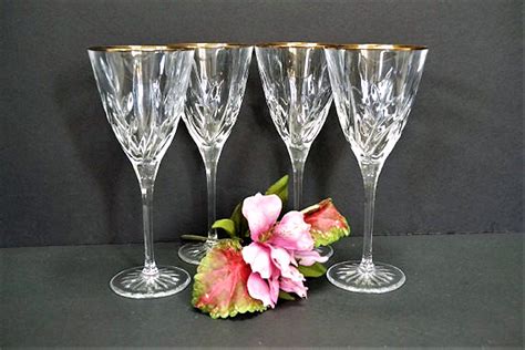 Vintage Cut Glass Wine Glasses - Etsy