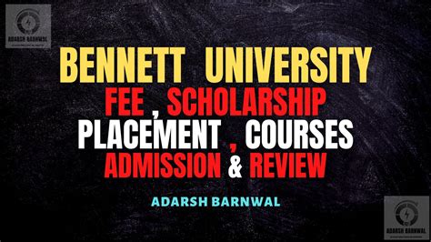 Bennett University Noida Admission Fees Ranking Placement