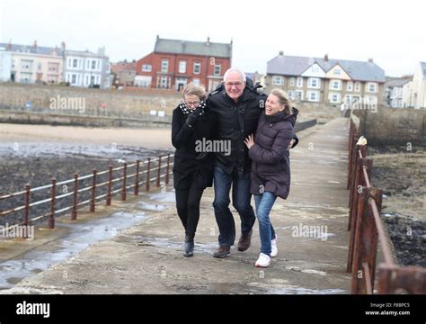 Windy weather Hartlepool seafront Stock Photo - Alamy