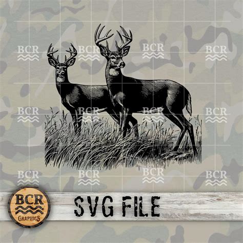 Big Buck Svg Whitetail Deer Svg Big Buck Digital Download Deer Hunting Hunting Svg