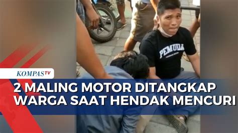 2 Maling Motor Ditangkap Warga Saat Melancarkan Aksi Di Alun Alun Kota