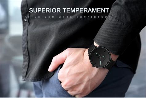 Montre à Quartz pour hommes Design Simple étanche acier inoxydable