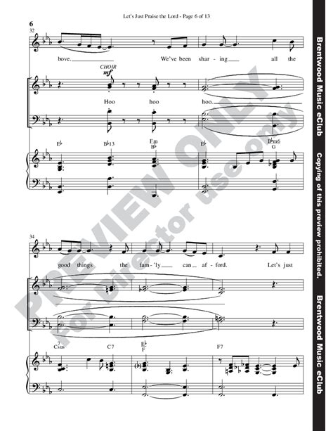 Let S Just Praise The Lord Satb By Gloria J W Pepper Sheet Music