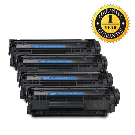 Used 4pk Q2612a 12a Toner Cartridge For Hp Laserjet 3050 3052 3055 M1319 M1319f 1010 Ubb Threads