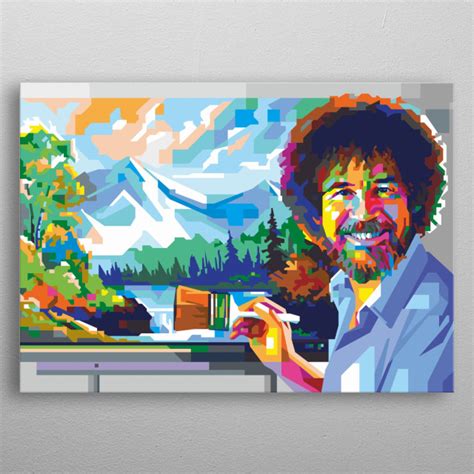 Bob Ross Popart Pop Art Poster Print Metal Posters Displate