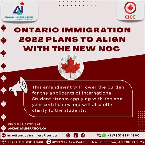 Ontario Immigration 2022 Plans To Align Oinp With Noc 2021