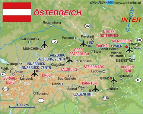 Karte Von Sterreich Land Staat Welt Atlas De